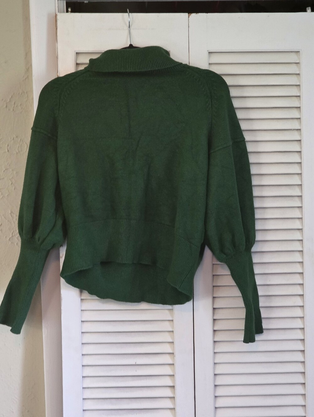 ELOQUII Green Turtleneck Puff Sleeve Sweater Size 14/16 Plus